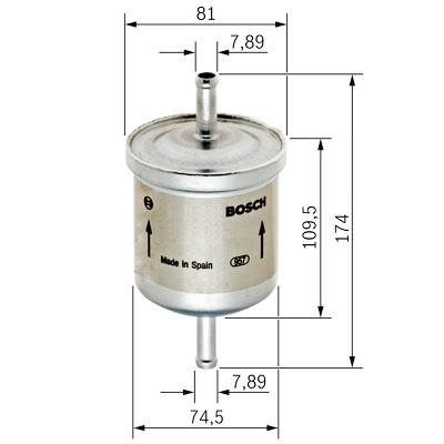 Filtre à carburant BOSCH 0 450 905 318