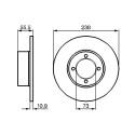 Jeu de 2 disques de frein BOSCH 0 986 478 079