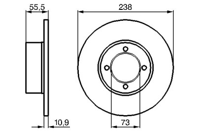 Jeu de 2 disques de frein BOSCH 0 986 478 079