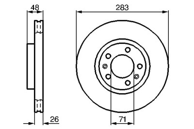 Jeu de 2 disques de frein BOSCH 0 986 478 125