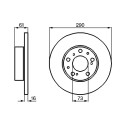 Jeu de 2 disques de frein