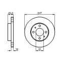 Jeu de 2 disques de frein