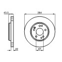 Jeu de 2 disques de frein