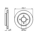Jeu de 2 disques de frein