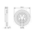 Jeu de 2 disques de frein BOSCH 0 986 479 B18