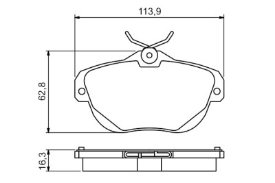 Jeu de 4 plaquettes de frein BOSCH 0 986 494 243