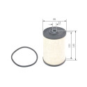Filtre à carburant BOSCH 1 457 431 159