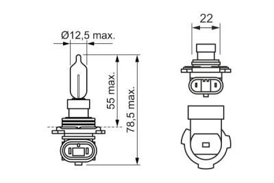 Ampoule, projecteur longue portée