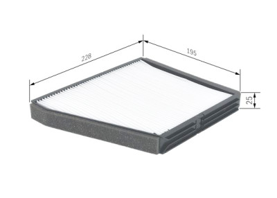 Filtre à air d'habitacle BOSCH 1 987 432 105