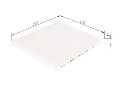 Filtre à air d'habitacle BOSCH 1 987 432 254