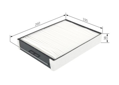 Filtre à air d'habitacle BOSCH 1 987 432 256