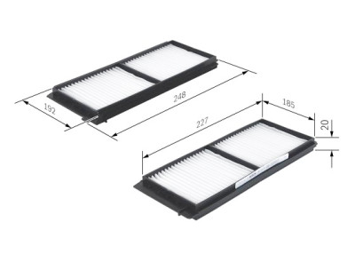 Filtre à air d'habitacle BOSCH 1 987 432 275
