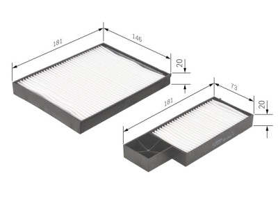 Filtre à air d'habitacle BOSCH 1 987 432 276