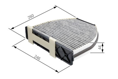 Filtre à air d'habitacle BOSCH 1 987 432 326