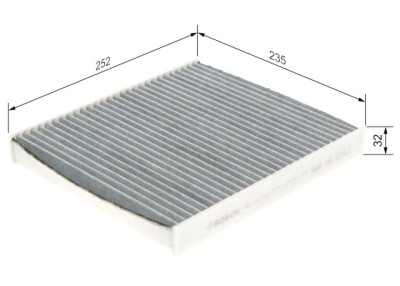 Filtre à air d'habitacle BOSCH 1 987 432 543