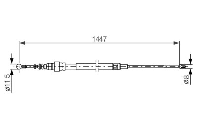 Cable de accionamiento, freno de estacionamiento