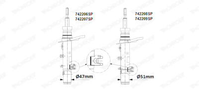Amortisseur MONROE 742208SP
