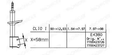 Amortisseur MONROE G7485