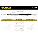 Ressort pneumatique, coffre/compartiment de chargement MONROE ML5787