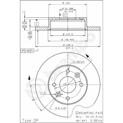Jeu de disques de frein