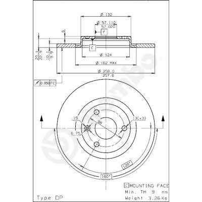 Jeu de 2 disques de frein BREMBO 08.5265.10