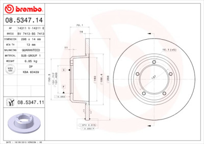 Jeu de disques de frein COATED DISC LINE
