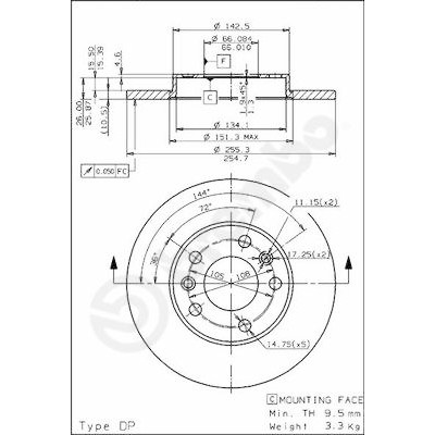 Jeu de disques de frein