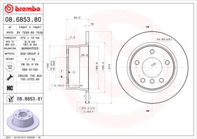 Jeu de disques de frein COATED DISC LINE