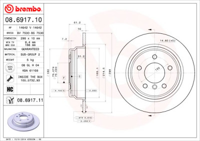 Jeu de disques de frein COATED DISC LINE