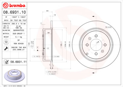 Jeu de disques de frein COATED DISC LINE