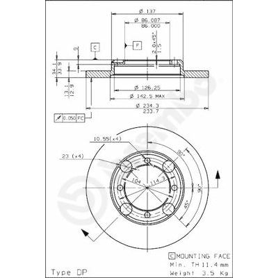 Jeu de disques de frein