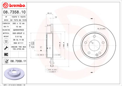 Jeu de disques de frein COATED DISC LINE