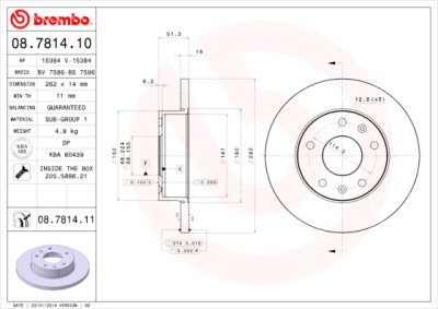 Jeu de disques de frein COATED DISC LINE