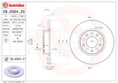 Jeu de disques de frein COATED DISC LINE