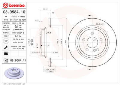 Jeu de disques de frein COATED DISC LINE