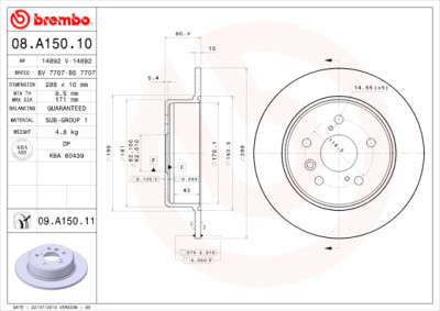 Jeu de disques de frein COATED DISC LINE