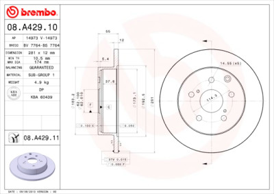 Jeu de disques de frein COATED DISC LINE