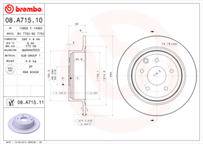 Jeu de disques de frein COATED DISC LINE
