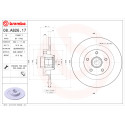 Jeu de disques de frein ROULEMENT DISQUE LIGNE BREMBO 08.A826.17
