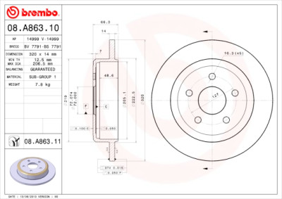 Jeu de disques de frein COATED DISC LINE