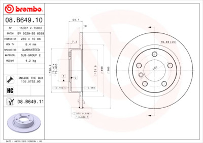 Jeu de disques de frein COATED DISC LINE