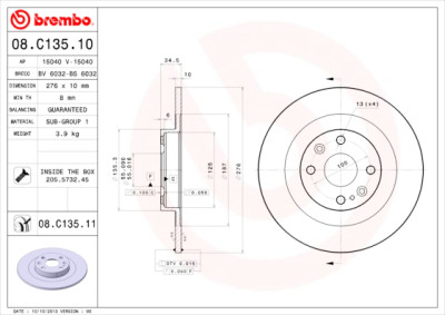 Jeu de disques de frein COATED DISC LINE