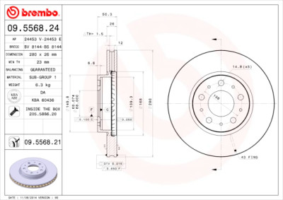 Jeu de disques de frein COATED DISC LINE