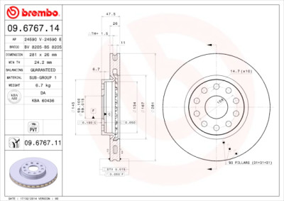Jeu de disques de frein COATED DISC LINE