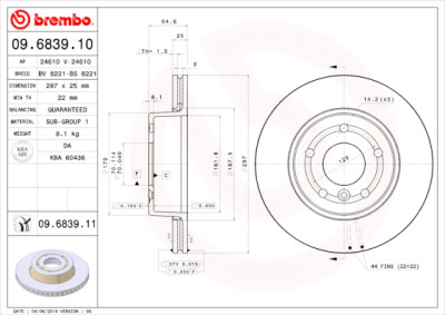 Jeu de disques de frein COATED DISC LINE