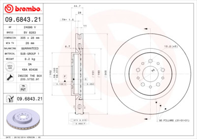 Jeu de disques de frein COATED DISC LINE