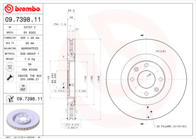 Jeu de disques de frein COATED DISC LINE