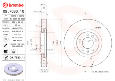 Jeu de disques de frein COATED DISC LINE