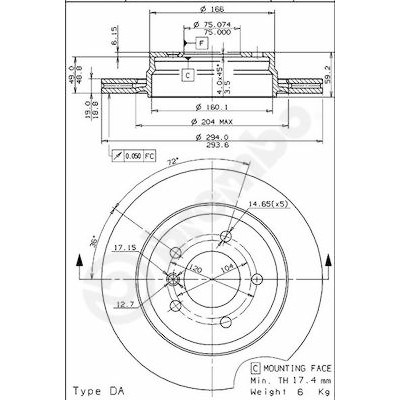Jeu de disques de frein COATED DISC LINE