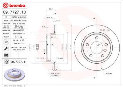 Jeu de disques de frein COATED DISC LINE